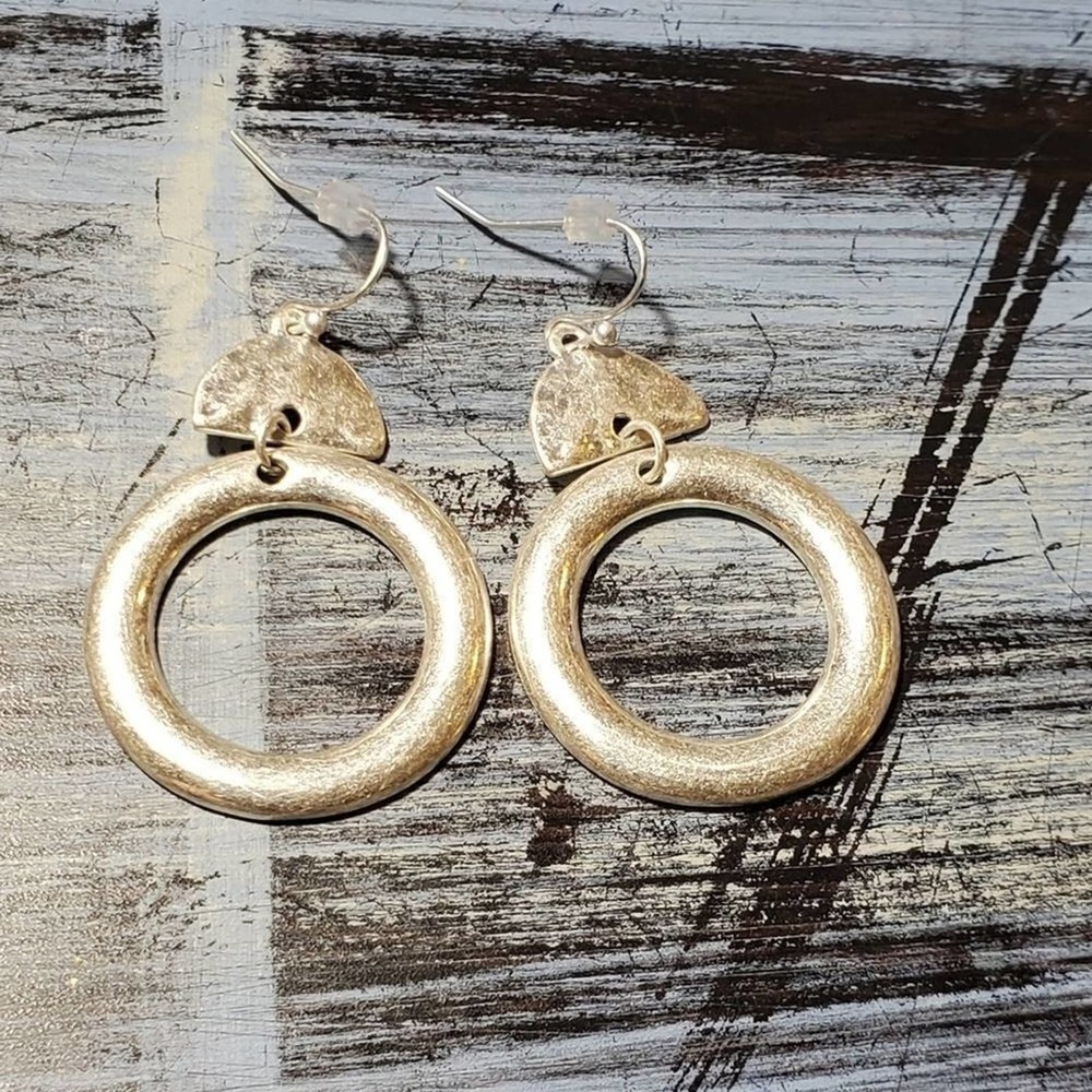 Lucky brand‎ boho silver tone dangly drop chandelier earrings